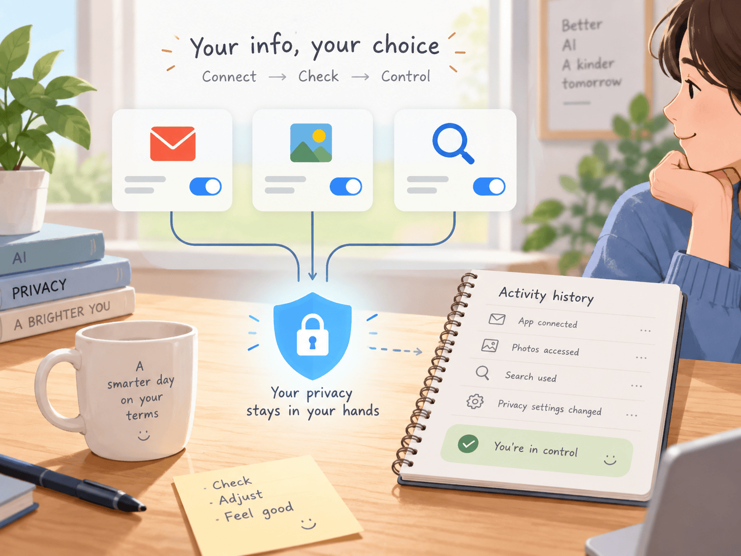 Gemini Personal Intelligenceで接続アプリとActivityを確認する流れ